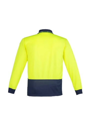 Picture of Syzmik, Unisex Hi Vis Basic Spliced L/S Polo